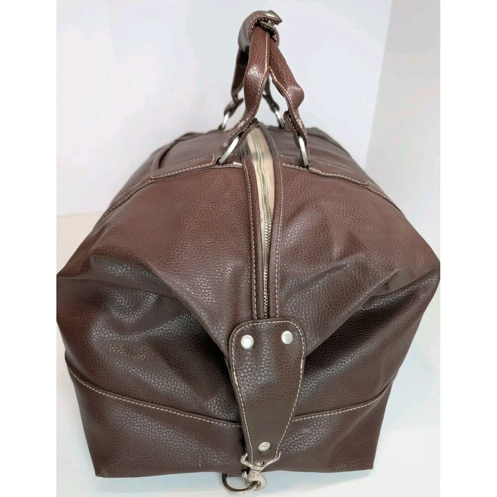 Barrington Captains Duffel Bag Brown Vegan Leather Silver Creek Country Club